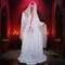 Life-Size 7.2ft Halloween Animatronic Bride with Moving Head Sound Effects and Poseable Arms
